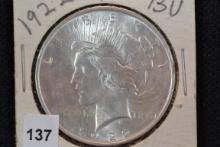 1922-P Peace Dollar; BU