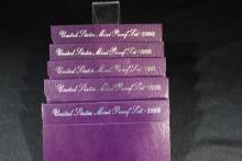 5 - U.S. Mint Proof Sets including 1989-1993; 5xBid