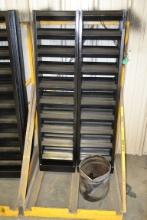 Group of 4 Sets of 5'3" Channel Ramps including Rack; LOT INCLUDES RAMPS PLUS RACK