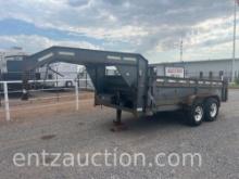 2006 LOAD TRAIL GOOSENECK DUMP TRAILER, 7' X 14',