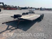 FLATBED TRAILER, 82" X 15 1/2', TA, WOOD FLOOR,