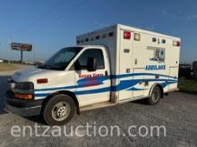 2013 CHEVY AMBULANCE, SAVANA CHASSIS,