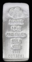 10 OZT SUISSE .999 FINE SILVER BAR