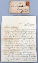 1869 POST CIVIL WAR LETTER & COVER MAY TAKE NEGRO