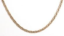 10K YELLOW GOLD FLAT MARINER CHAIN NECKLACE 13 IN