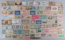 LARGE LOT OF COIN & PAPER CURRENCY WWI DOG TAG