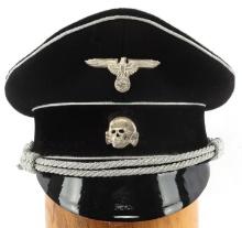 WWII GERMAN WAFFEN SS OFFICER VISOR EURO 57