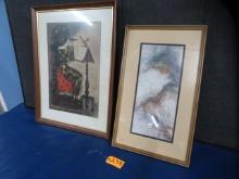 2 FRAMED PRINTS  32 X 24