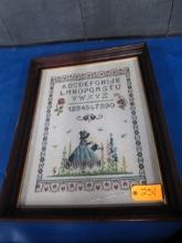 lrg. needlework framed  29 x 23