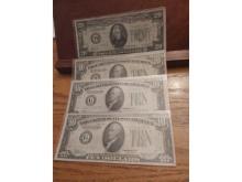 1934 $20. AND 3-$10. FEDERAL RESERVE NOTES