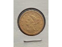 1873S $2.50 LIBERTY HEAD GOLD PIECE XF
