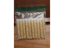 LOT OF 10 VIALS OF GOLD FLAKES