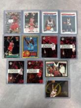 Lot of 12 Michael Jordan Inserts and Base- NM-Mint- some hard to find cards
