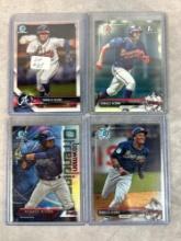Lot of 4 Ronald Acuna Jr Rookies and Pre Rookies NM-Mint great lot of Braves reigning MVP