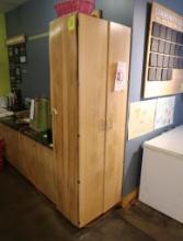 wooden supply cabinet