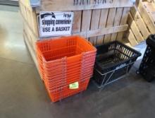 quantity of hand baskets w/ holders