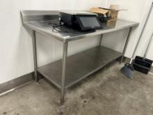 Wasserstrom 6ft Stainless Steel Table W/ Backsplash