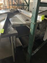 7ft Stainless Steel Table W/ Left Side And Backsplash