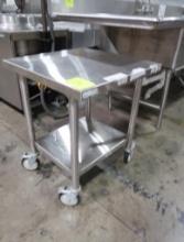stainless equipment stand/table, on casters