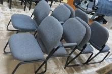 Blue Fabric Waiting Room Chairs