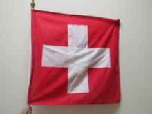 Flag of Switzerland with Pole & Base
