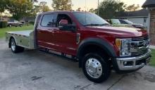 2017 Ford F450 diesel truck with aluminum flatbed