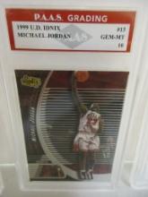 Michael Jordan Chicago Bulls 1999 Upper Deck Ionix #13 graded PAAS Gem Mint 10
