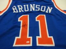 Jalen Brunson of the NY Knicks signed autographed basketball jersey PAAS COA 153