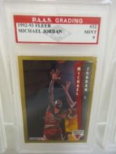 Michael Jordan Chicago Bulls 1992-93 Fleer #32 graded PAAS Mint 9