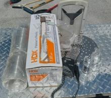 Misc. lot of items- Cups, Shakers, painter's plastic