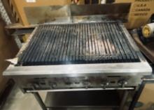 36" Abamaster 5 burner Counter top gas fired Charbroiler - comes with S/S stand