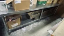 96" l  x 30" w  All S/S Work Table with  S/S undershelf - Contents Not Included