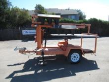 VERMAC TOWABLE PORTABLE TRAFFIC LIGHTS W/ SOLAR PANELS ON A SINGLE AXLE TRAILER