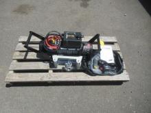 VEVOR 12,000LB ELECTRIC WINCH W/ CORDED & WIRELESS REMOTES (UNUSED) *REMOTES IN OFFICE