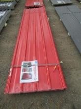 (30) 36'' X 11' 10'' POLYCARBONATE RED ROOF PANELS