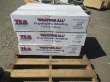 (9) BOXES (20 X 200' ROLLS PER BOX) OF TRM WEATHER ALL CLEAR POLYETHYLENE SHEETING (UNUSED)