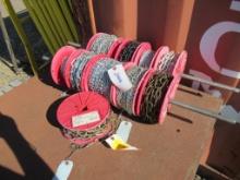 (10) ROLLS OF ASSORTED SIZE/STYLE CHAINS (UNUSED)