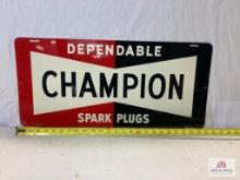 Vintage "Champion: Dependable Spark Plugs" Porcelain Advertsing Sig