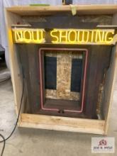 1920's "Neon Movie Theater Window Card Marquee