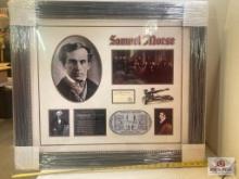 Samuel Morse Signed Cut Photo Frame