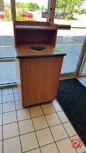 Plywold Wood Trash Receptacle