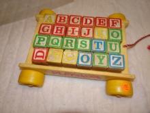 Wooden Blocks in Wagon Playskool