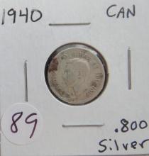 1940- Canada Silver Dime