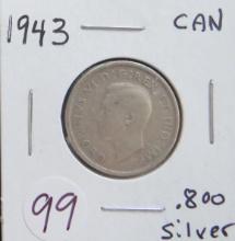1943- Canada Silver Quarter