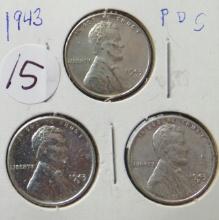 1943 P/D/S- Lincoln Cent