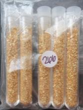 5 Tubes of Gold Colored Flakes