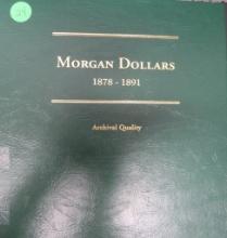 1878-1891 Morgan Dollar Book w/ 1890-CC