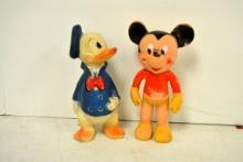 Donald Duck & Mickey Mouse dolls