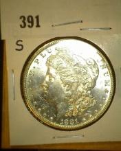 1881 S Morgan Silver Dollar, Brilliant Uncirculated.