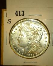 1921 S U.S. Silver Morgan Dollar, Brilliant Uncirculated.